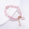 Nova Pulseira Feminina de Contas de Cristal Estilo Japonês e Coreano Popcorn Estudante Girassol DIY Pulseira Margarida ins Pulseira Atacado