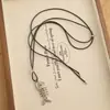 Collar Colgante de Hueso de Pescado Ins Plateado Estilo Coreano para Mujer, Cadena para Clavícula de Diseño Único con un Toque de Lujo, Accesorio Largo