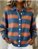 Cárdigan de Punto con Solapas Transfronterizo Europeo y Americano para Mujer, Ropa de Otoño e Invierno, Estilo Holgado Relajado, Suave y Esponjoso, Chaqueta Suéter Anti-pilling