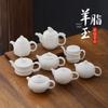 Jade graso de oveja simple quemado blanco porcelana tetera juego de té kung fu filtro de orificio de bola tetera individual fabricante de té porcelana blanca de dehua regalo de té