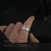 Anillo de circonita con microincrustaciones de moda de estilo coreano, diseño de nicho femenino, textura ligera de lujo, temperamento de celebridad de Internet, anillo abierto chapado en 14K
