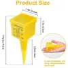 Medidor de Chuva/Coletor de Chuva de 1,5 Polegadas Medidor de Aspersor Boca Larga Amarelo Brilhante Ferramenta de Medição de Água para Exterior