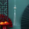 Borla de Nudo de Bambú Estilo Antiguo Boting Borla Pequeña Borla para Abanico Blanco Accesorios para Vestido Hanfu Cheongsam Estilo Antiguo Accesorios de Ropa