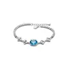 ¡Joyería de cadena colorida! Pulsera ovalada de circonita súper brillante, sensación de lujo ligero y alta gama, joyería versátil y exquisita para mujer al por mayor