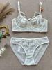 Lingerie de Renda Francesa para Mulheres, Estilo Fino para Seios Grandes, Efeito Redutor, Laterais Alargadas, Coleta Lateral dos Seios, Conjunto de Sutiã Anti-Queda para o Verão