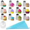 Bico Decorativo Grande de Aço Inoxidável para Bolo Ferramenta Bico de Confeitar Conjunto Prático Tamanho Grande Confeitaria
