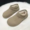 Zapatos Birkenstock de Venta Caliente Pequeños de Papa Antideslizantes Suela Suave para Mujer Otoño/Invierno 2026 Nuevos Cobertura Total Felpa Gruesa Suela Cálidos Zapatos de Algodón