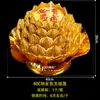 Loto Dorado Wufu, Loto Dorado de las Ocho Bendiciones, Lámpara de Loto, Vela Auspiciosa para Atraer Riqueza y Tesoro, Lámpara de Loto, Vela de Cinco Capas y Ocho Capas Fabricante Doméstico