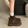 Retro Nuevo Elegante Suela Gruesa Otoño 2026 Plataforma que Aumenta la Altura Birkenstock Versátil Botines de Caña Baja Moda Dr. Botas Martens Mujer
