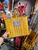 Bolsa de Mão Xiaohongshu, Produtos Estilo Tailandês, Nova Bolsa Tote Transversal de Tecido Artesanal para Armazenamento para Mulheres, Cesta de Mercado
