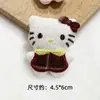 Broche de Pelúcia Fofo de Desenho Animado Gato Kt Acessórios para Roupas Infantis Boneca Bordada Pingente Decoração de Presilha de Cabelo