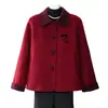 Novo e estiloso casaco de lã outono/inverno 2026, roupa feminina elegante e sofisticada para mulheres de meia-idade, blusa digna e elegante para mulheres