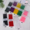 Pacote com 4 Velas Longas Torcidas Estilo Europeu Rosqueáveis 8-10 Polegadas Amarelo Roxo Verde Rosa Branco Preto Decoração de Vela Espiral