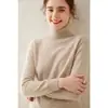 Suéter de Cachemira Grueso de Cuello Alto Holgado de Moda para Mujer en Color Sólido para Otoño e Invierno