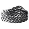 Anillo de plata 925 pluma vintage abierto anillo único plata tailandesa vintage personalidad anillo de cola joyería de plata de moda