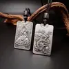 Colgante Chiba Plata Tailandesa Signo del Zodiaco Doce Dios Guardián Colgante para Hombres: Colgante de Rata, Buey, Tigre, Conejo, Dragón, Serpiente, Caballo, Oveja, Mono, Gallo, Perro, Cerdo