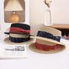 Sombrero de pescador estilo coreano para mujer, protector solar de primavera y verano, para playa, playa, informal, de paja, combina con todo.