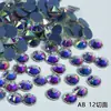 Suministro Directo Transfronterizo de Pedrería Austriaca de Fondo Plano, Pedrería de Alta Gama para Arte de Uñas, Accesorios para DIY, Pedrería Hot-Fix, Accesorios para Ropa, Vidrio Cristal