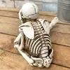 Caveira de Halloween Transfronteiriça, Não Olhe, Não Ouça, Não Fale, Enfeites de Caveira, Decorações, Esqueleto de Caveira, Pátio Criativo