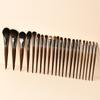 Conjunto de Pincéis de Maquiagem com Pelo de Animal Cangzhou, 22 Peças, Recomendado por Maquiadores Profissionais, Para Sombra de Olhos, Contorno do Nariz, Pó Solto, Base