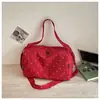 Bolso Bandolera de Lunares Dulces para Mujer 2026 Nuevo Verano Ligero Bolsa de Viaje Lona Gran Capacidad Elegante Bolso de Hombro