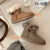 Botas de Nieve Henan Sangpo Suela Delgada Botines Botón de Cuerno 20686