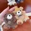 Jinnew Original Chapéu Colar Urso de Pelúcia Chaveiro Pingente Fofo para Pendurar na Bolsa Boneca Fofa Atacado