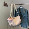 [Estilo Crema] Nuevo Bolso Nube Plisado 2023, Bandolera de Hombro, Estilo Occidental, Bolso para Chica, Combina con Todo, Estilo Coreano, Estilo Extranjero