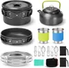 Suministros para Exteriores Amazon Popular Utensilios de Cocina para Acampar Set de Ollas para Picnic Set de Ollas para Exteriores Combinación de Tetera Venta al por Mayor