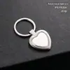 Chaveiro de metal personalidade criativa transferência de calor sublimação folheado em branco laser publicidade chaveiro
