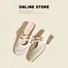 Sandálias Femininas de Verão Slip-On em Estoque com Salto Escondido de 7cm, Bico Aberto, Modelo Novo 2026, Tira Única, Vazadas, Respiráveis
