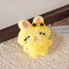 Óculos de estrela de desenho animado fofo expressão coelho chaveiro pingente boneca de pelúcia de desenho animado broche acessório DIY