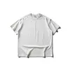 Camiseta Rumei Estilo Americano High Street con Remaches, Manga Corta para Hombres y Mujeres, Retro Holgada Moderna Versátil Camiseta de Media Manga para Parejas