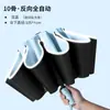Paraguas Totalmente Automático para Hombres y Mujeres, Doble Uso para Sol y Lluvia, Paraguas Parasol, Protección Solar, Protección UV, Tamaño Grande, No Moja, Paraguas Invertido