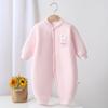 Mono de bebé acolchado de algodón de 40 g para niños y niñas, abrigo de invierno de algodón cálido de manga larga para recién nacidos.