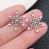 Mix 20 Prata Antiga Série de Natal Simulação Papai Noel Floco de Neve Boneco de Neve Pingente DIY Pulseira Jóias Acessórios