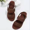 Novas Sandálias Rasteirinhas Estampa de Leopardo para Mulheres, Sapatos de Praia Elegantes e Confortáveis com Uma Tira, Tendência em Calçados Femininos, Tamanhos 36-41, 42, 43