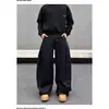 Jeans de pierna ancha curvados estilo retro americano para hombre, pantalones casuales rectos holgados de pierna ancha de moda para primavera y otoño