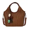 Bolso de cubo de un solo hombro para mujer, cruzado, nicho, tejido, nueva moda 2026, bolso de mano versátil, bolso súper nicho
