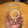 Transfronterizo Aplicable para Apple iPhone Duo Transparente Plegable Magnético Funda de Teléfono Alta Transparencia Acrílico Anti-caída Funda Protectora