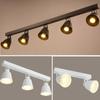 Estilo industrial moderno retro faixa luz de fundo luz de parede personalidade nórdica loja de roupas brilhante pólo longo LED Sala de estar Spotlight