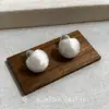 Prata Escovada Bola Incensário Mosquito Clipe de Orelha Nicho Acessórios de Orelha de Alta Qualidade Brincos Simples para o Dia a Dia Versáteis para Mulheres