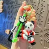 Llavero Creativo de Artes Marciales Kung Fu Panda para Mujer Lindo Dibujo Animado Llavero Colgante para Bolso de Pareja Pequeño Regalo al por Mayor