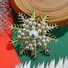 Broche de Copo de Nieve Incrustado con Diamantes de Alta Gama Transfronterizo para Mujer, Lujo Ligero, Moderno, Versátil, Accesorios de Solapa para Traje de Alta Gama, Abrigo, Venta al por Mayor