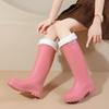 2026 Moda Transfronteiriça Botas de Chuva Femininas Cano Alto Sapatos Impermeáveis Antiderrapantes Casuais Versáteis Botas de Chuva