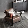 Sofá reclinável de um lugar segmentado e acolchoado para casa de hóspedes, sala de chá, showroom, decoração de casa estilo moderno