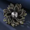 Estilosa Exagerada Moda Retro Europea y Americana Hermoso Colorido Cristal de Cristal Broche Corsage para Mujer Accesorios Grandes para Ropa