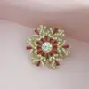 Broche de Alta Gama Transfronterizo Lujoso Copo de Nieve Giratorio Pin Fijo para Ropa Accesorios para Chaqueta de Traje Corsage Venta al por Mayor