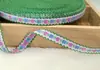 Cinta de jacquard bordada estilo pastoral fresca con borde de madera floral de 1.2 cm, accesorios para accesorios de ropa DIY