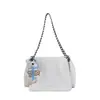 Bolso tejido para mujer, gran capacidad, nuevo modelo 2026, bolso cruzado versátil casual con cadena, adecuado para la escuela y el trabajo, bolso tote